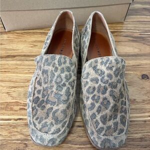 Lucky Brand Leopard Print Suede Loafers